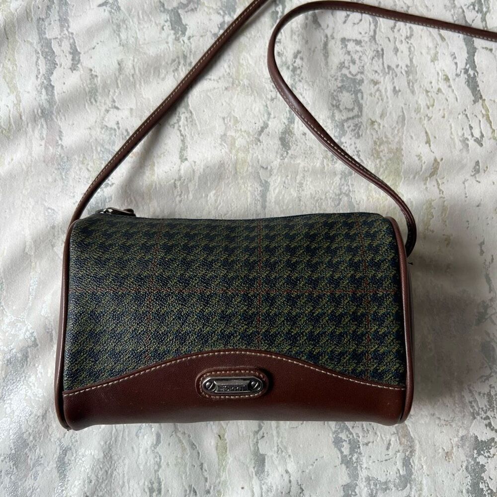 Esprit Y2K houndstooth plaid shoulder bag clueless